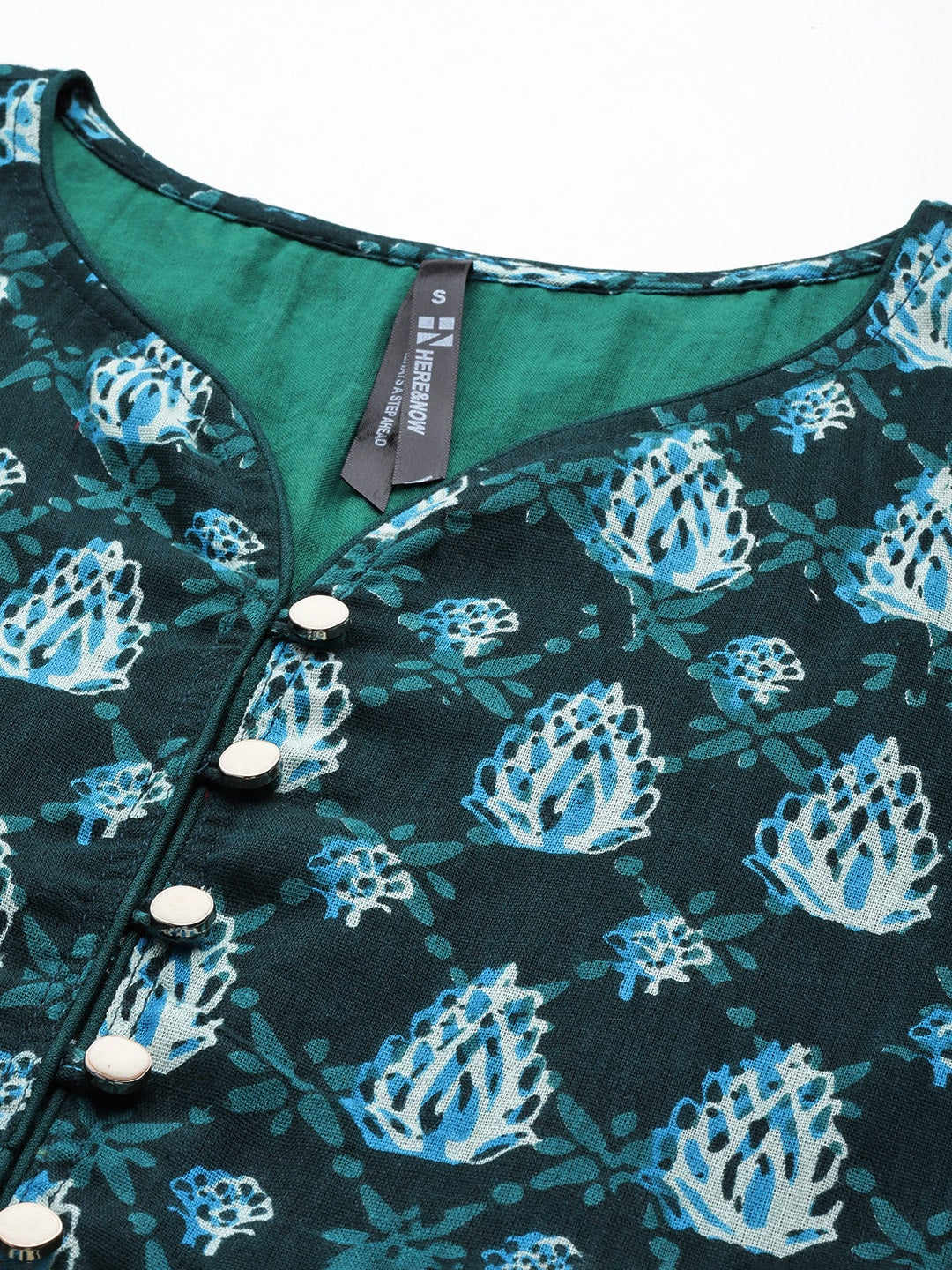 HERE&NOW Floral Printed Pure Cotton Kurta