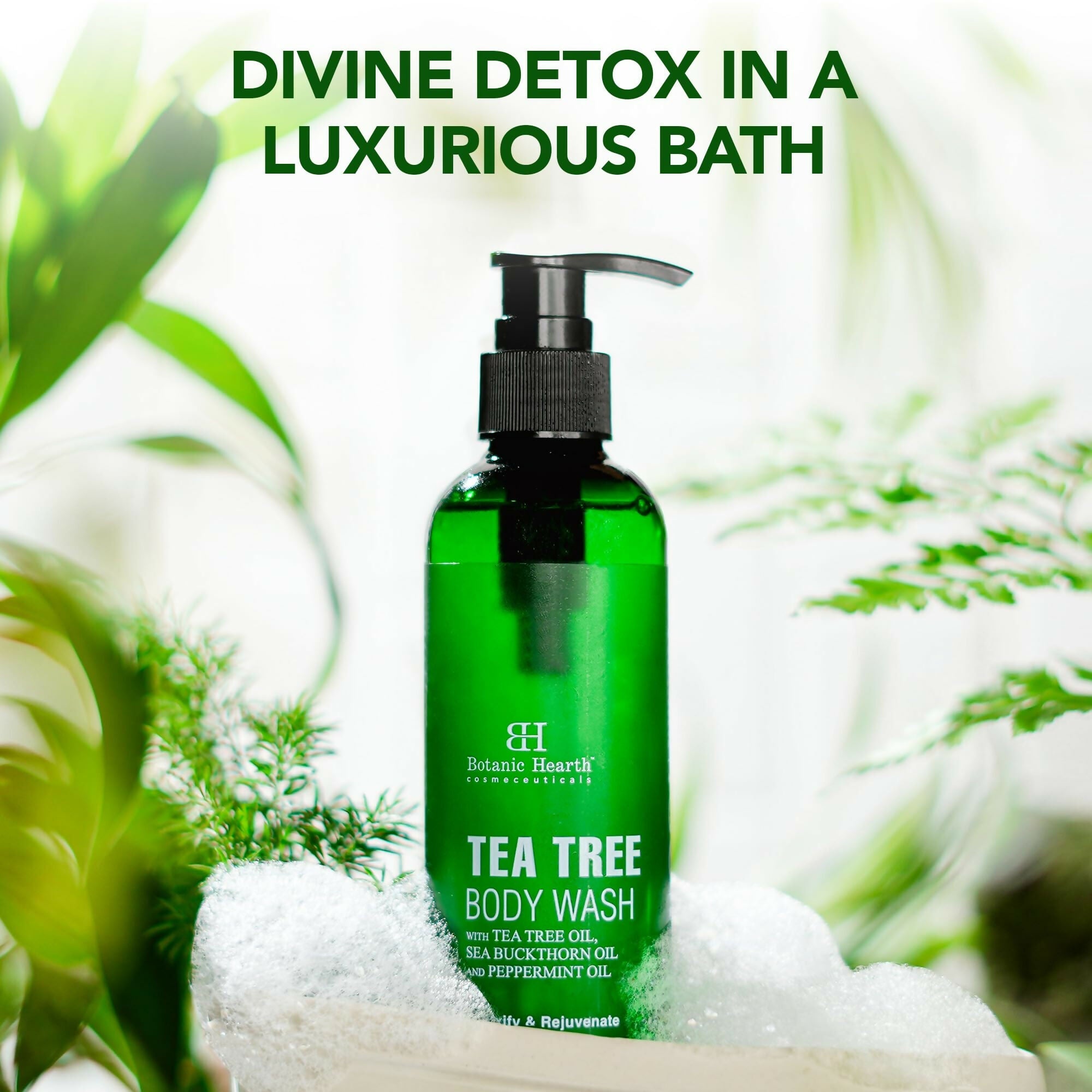 Botanic Hearth Tea Tree Body Wash with Sea Buckthorn Oil, Peppermint Oil