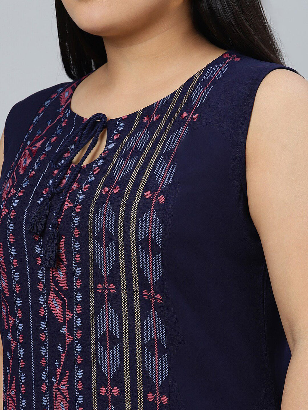 Sztori Plus Size Ethnic Motifs Printed Straight Kurta With Palazzos