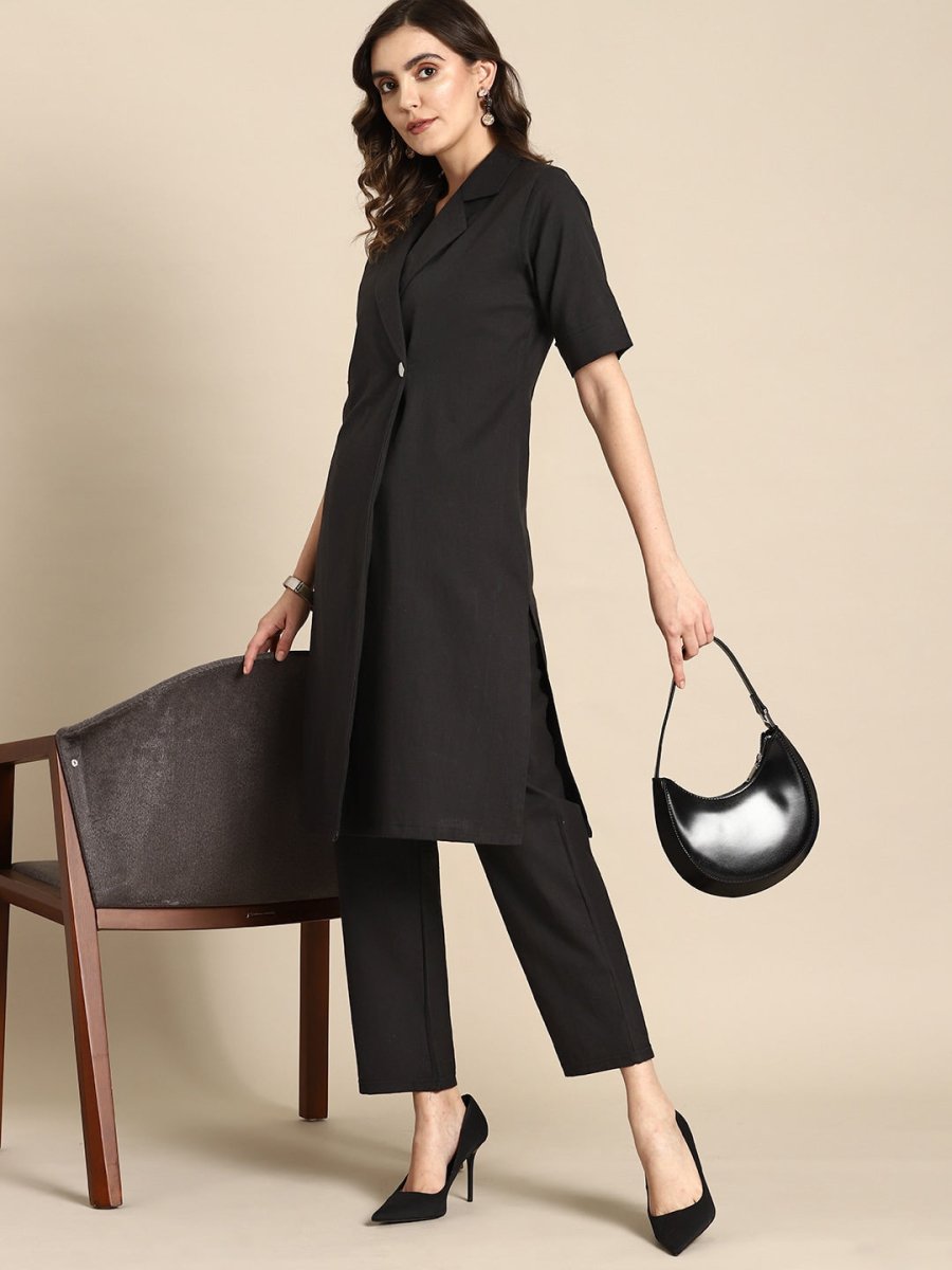 All About You Women Regular Pure Cotton Kurta with Trousers