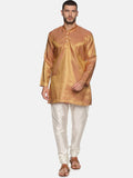 Sethukrishna Men Red Ethnic Motifs Kurta with Churidar