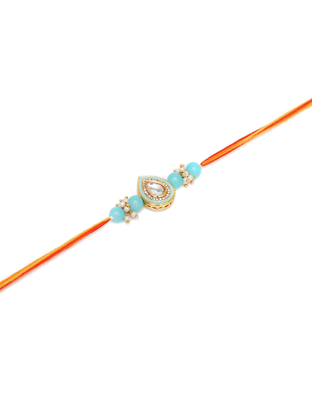 Designer kundan Rakhi - Ruby Raang