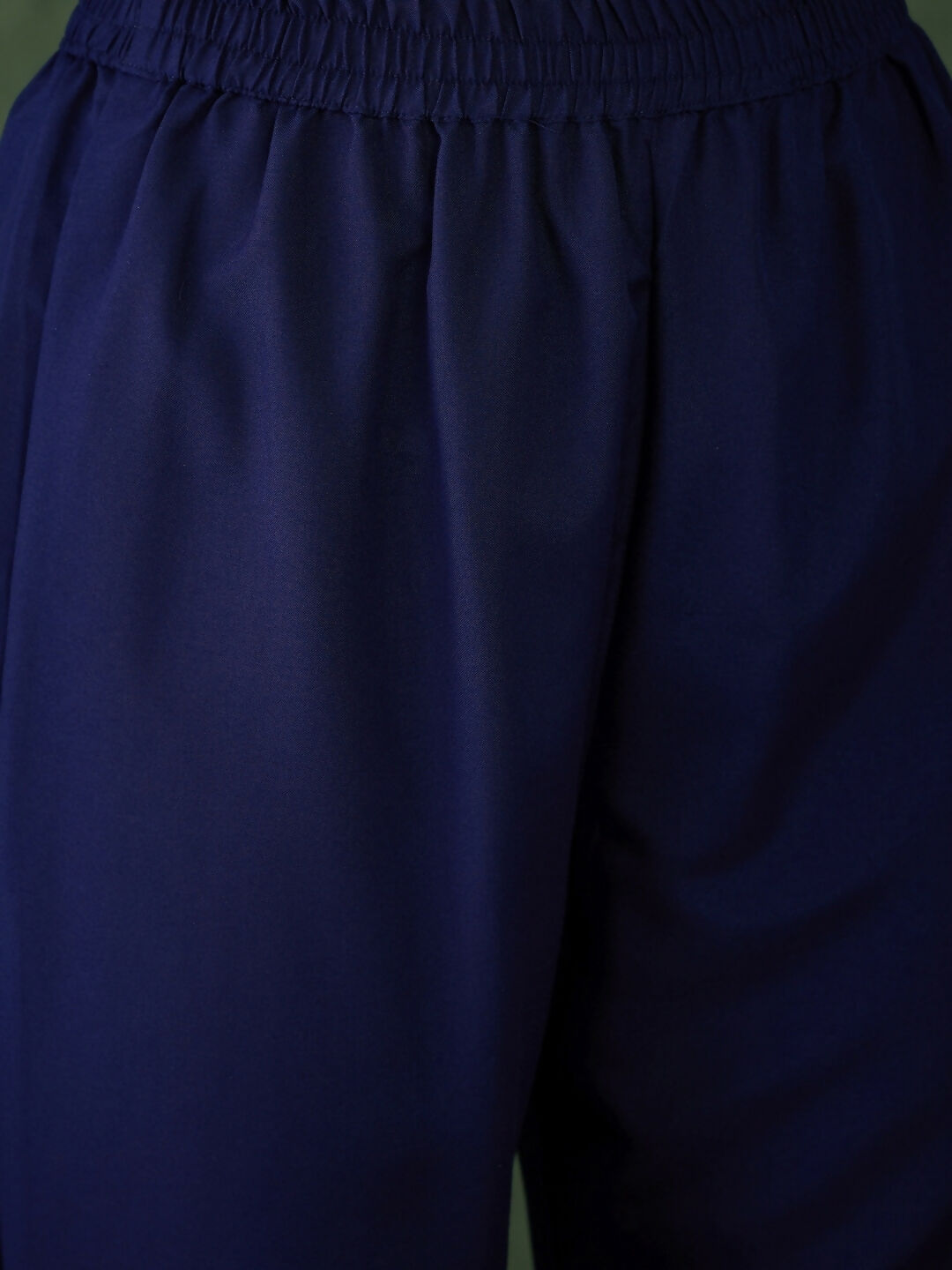 The52 Blue Women's Gorgeous Embroidered Work Vichitra Silk Fabric Flared Kurta Pant and Dupatta Set