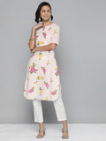 HERE&NOW Women Floral Printed Straight Kurta