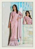 Lycra Saree With Stitched Blouse - Mohmanthan Royal