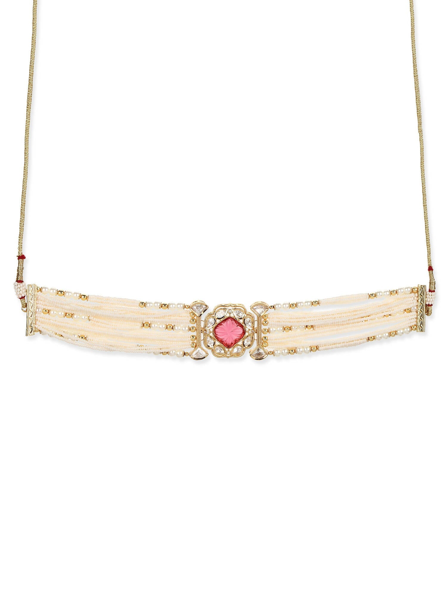 Women's Gold-Polished Necklace - Ruby Raang