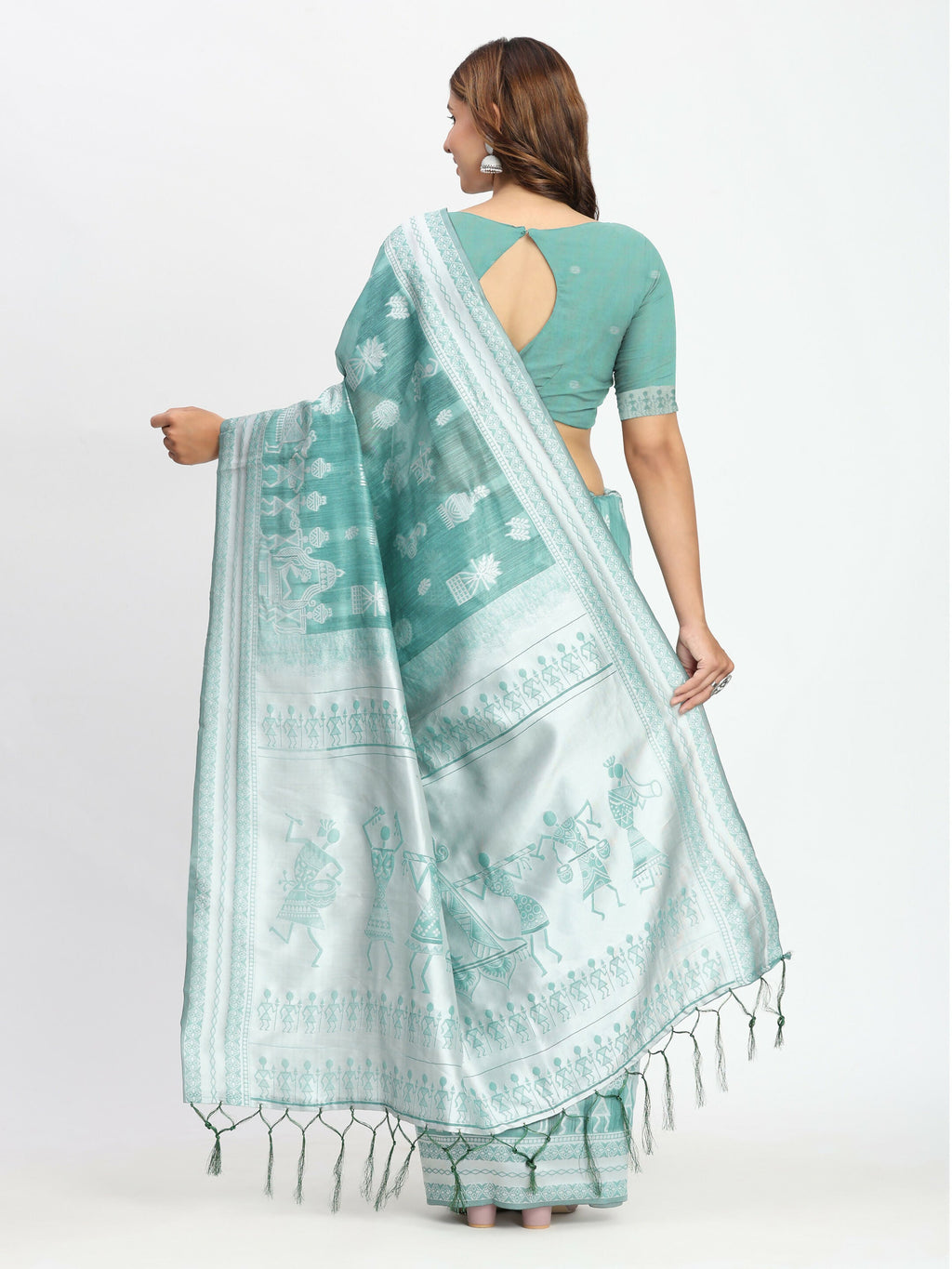 Shree Shyam Fashion Linen Cotton Mustard Saree