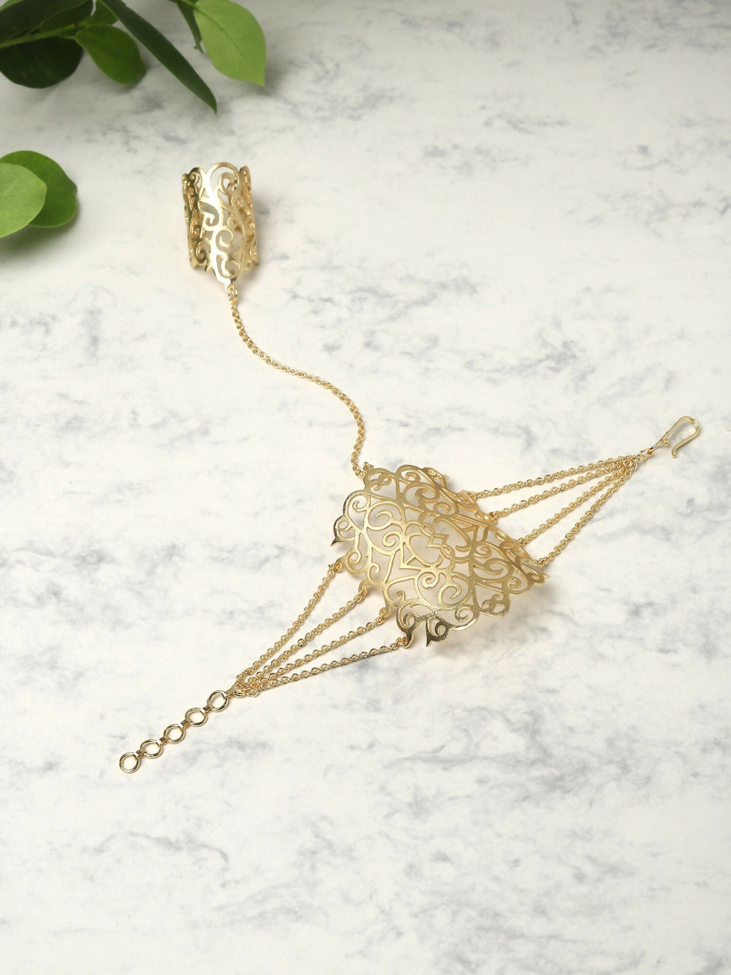 Filigree Hand Harness- Ruby Raang