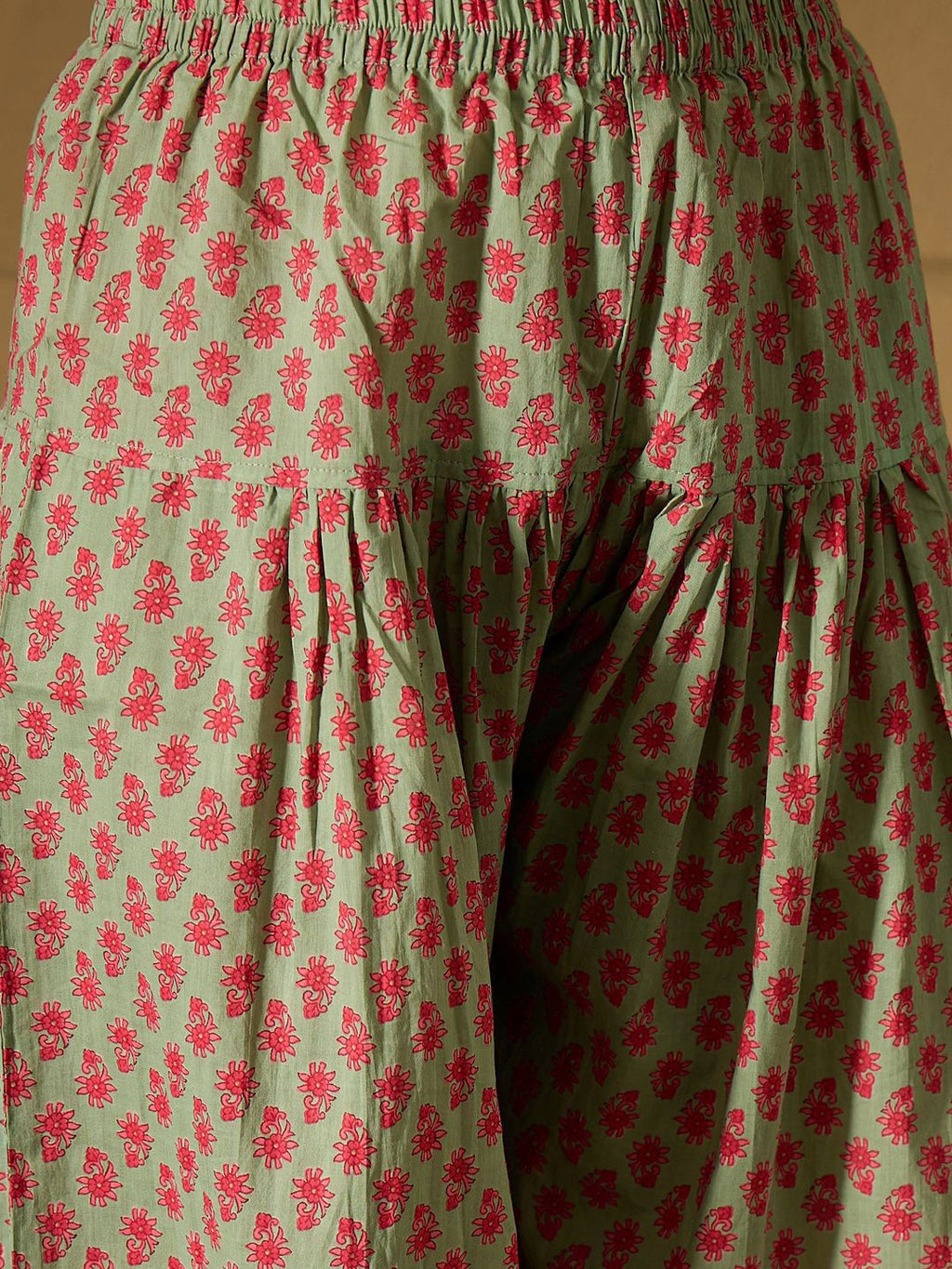 Indo Era Floral Printed Pure Cotton Straight Kurta with Salwar & Dupatta