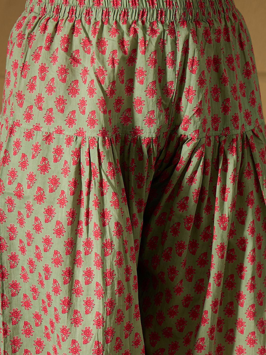 Indo Era Floral Printed Pure Cotton Straight Kurta with Salwar & Dupatta