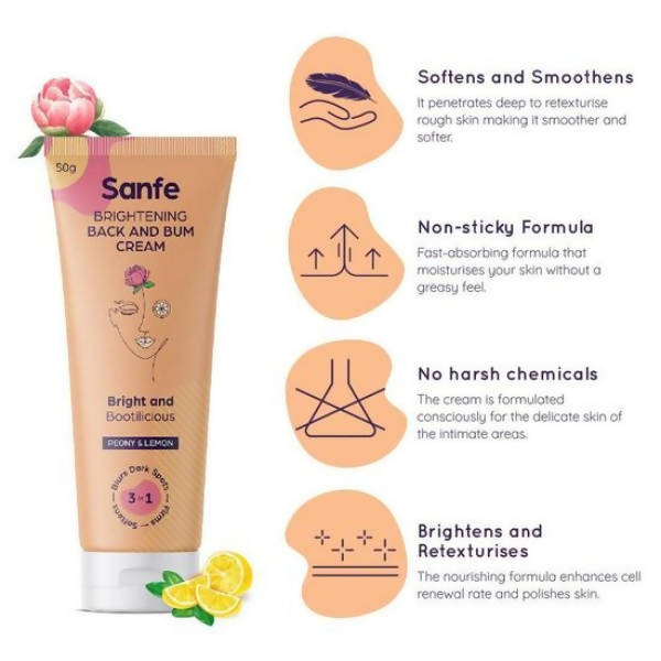 Sanfe Intimate Lightening Serum With Orange Peel + Brightening Back And Bum Cream