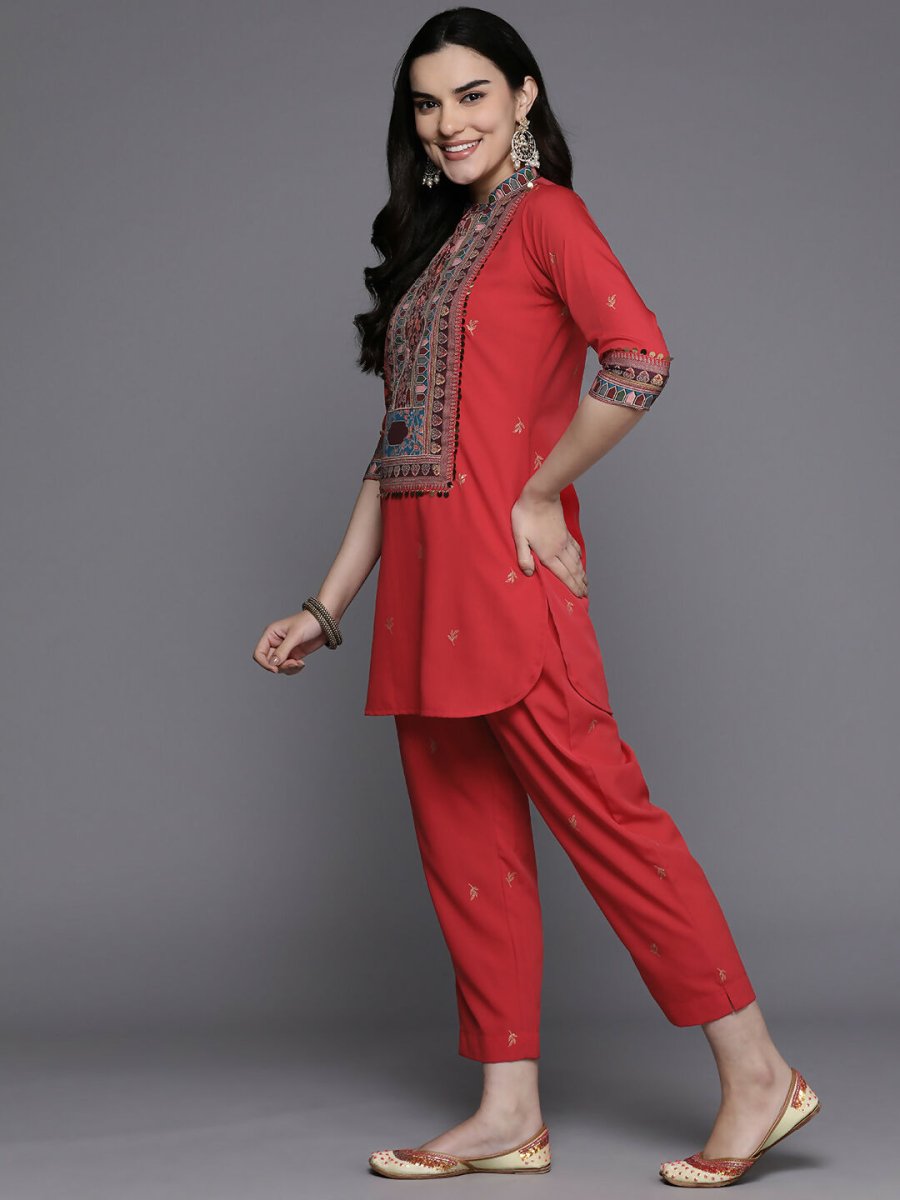 Ahalyaa Women's Traditional Wear Co-ods - Red