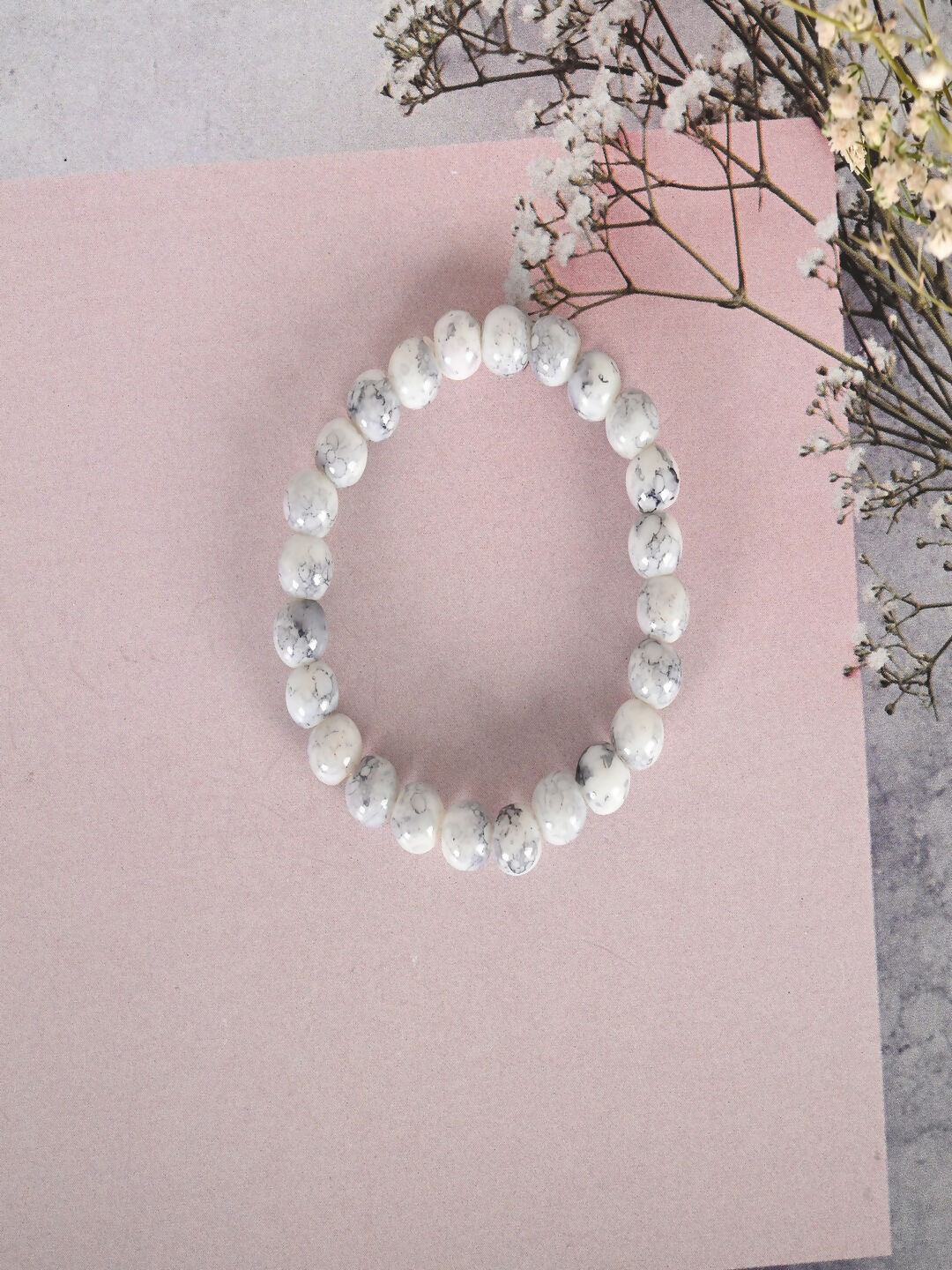 NVR Women & Men Marbel Elasticated Bracelet