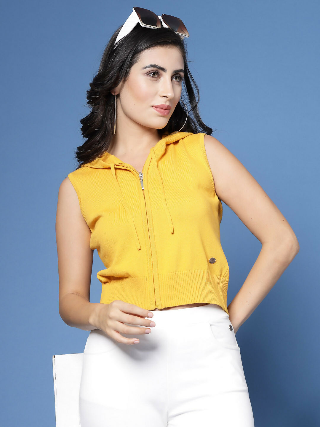 Women Winter Mustard Cotton Cardigan - Wool Trees