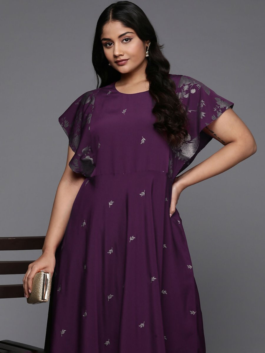 Ahalyaa Women's Traditional wear Ethnic Dress - Burgundy