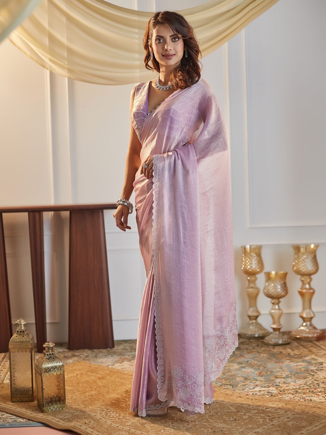 kasee Beads and Stones Silk Blend Saree