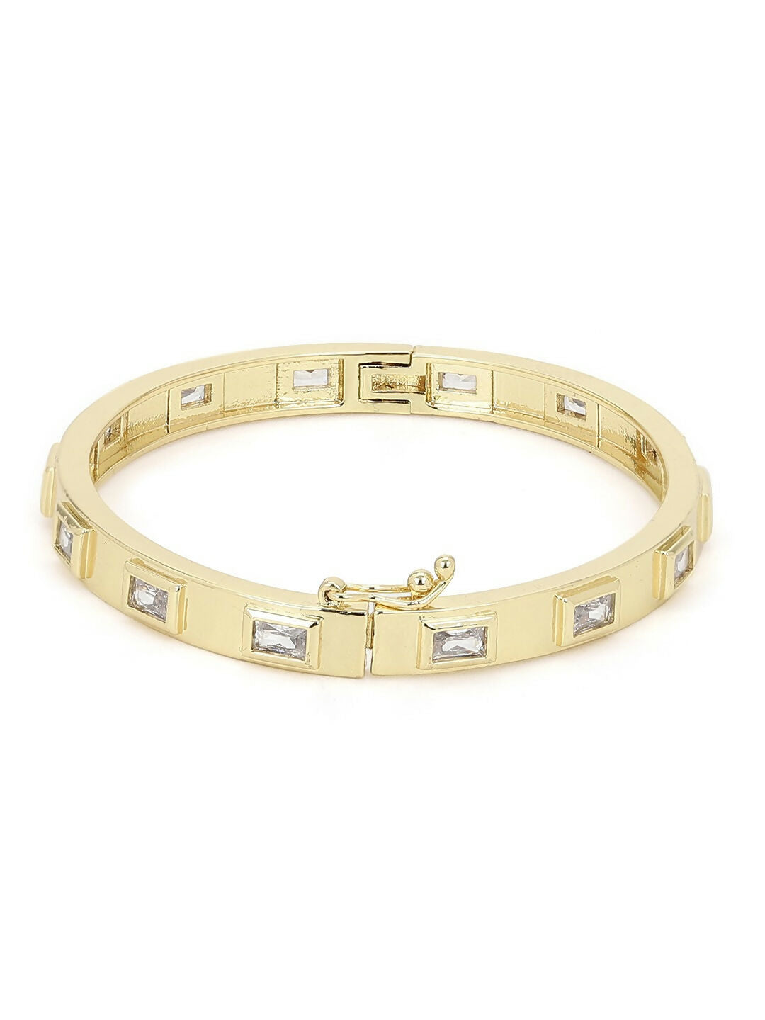 American Diamond Golden Bracelet- Ruby Raang