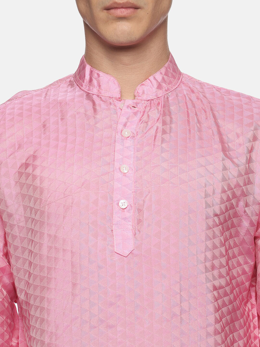 Sethukrishna Mens Pink Kurta with Dhoti Pants