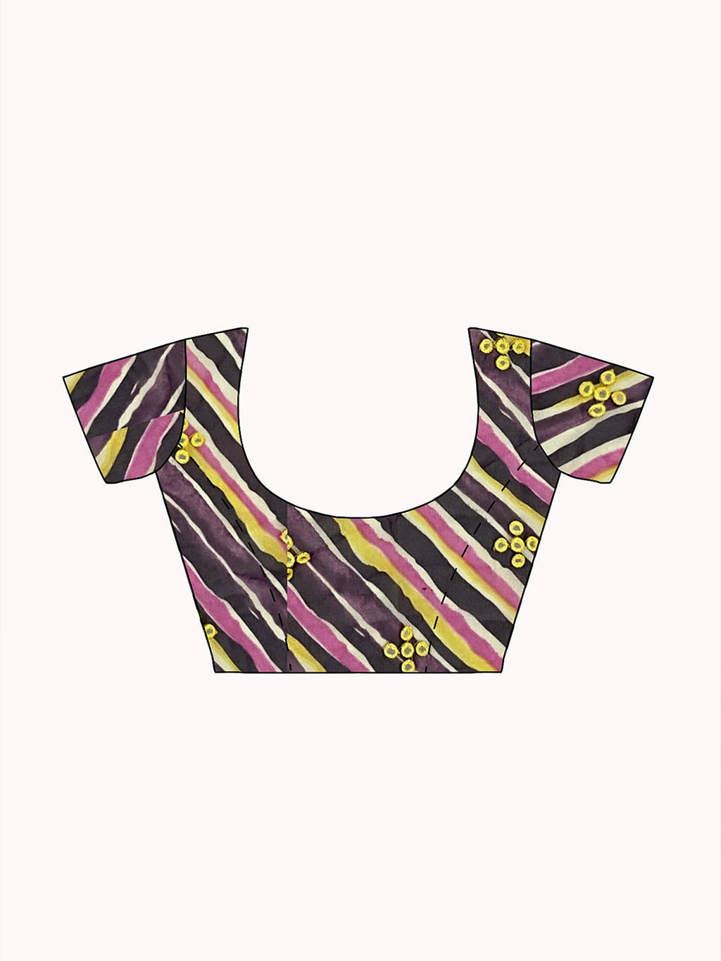 Tikhi Imli Brown Striped Ruffled Ready To Wear Saree