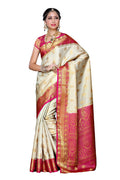 Mimosa Women's Kanchipuram Art Silk Saree With Unstitched Blouse Piece