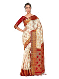 Mimosa Women's Kanchipuram Silk Saree With Blouse Piece