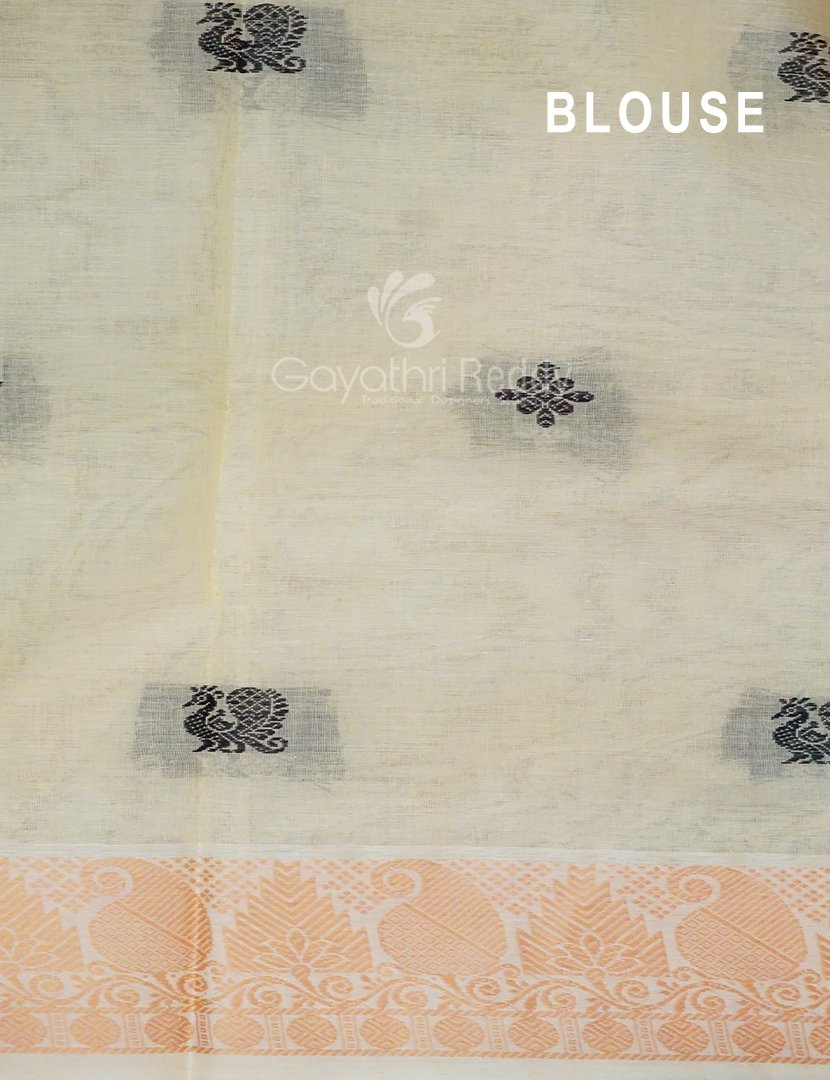 Kalanetha Shades of Peach Pure Kanchi Cotton Saree With Kanchi Traditional Borders By Gayathri Reddy Designer Studio
