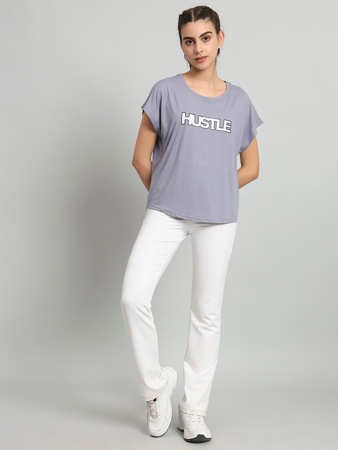 MKH Typography Printed Extended Sleeves Dri-Fit Relaxed Fit T-shirt