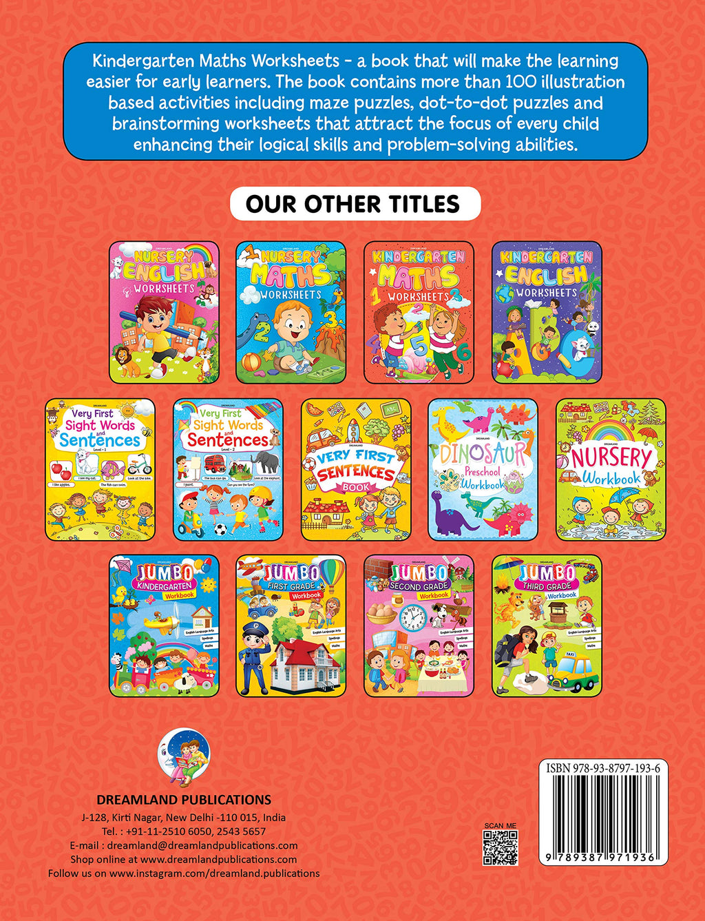 Dreamland Kindergarten Maths Worksheets