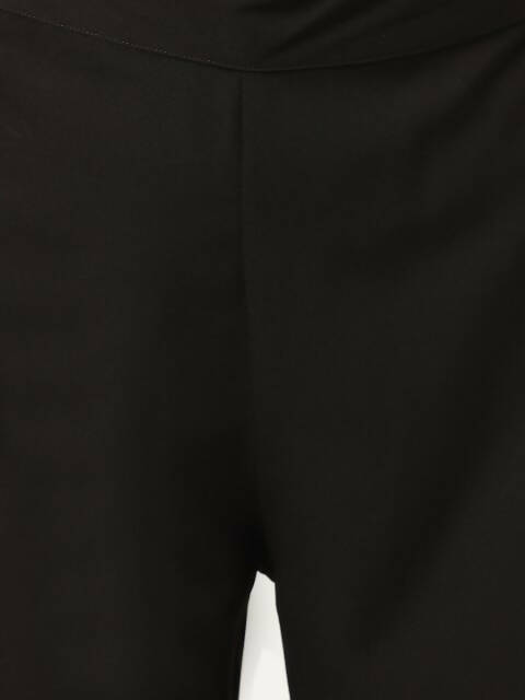 FIORRA Women's Black Poly Crepe Flared Kurta Pant With Dupatta