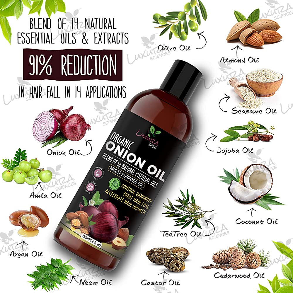 Luxura Sciences Onion Oil and Black Seed Oil