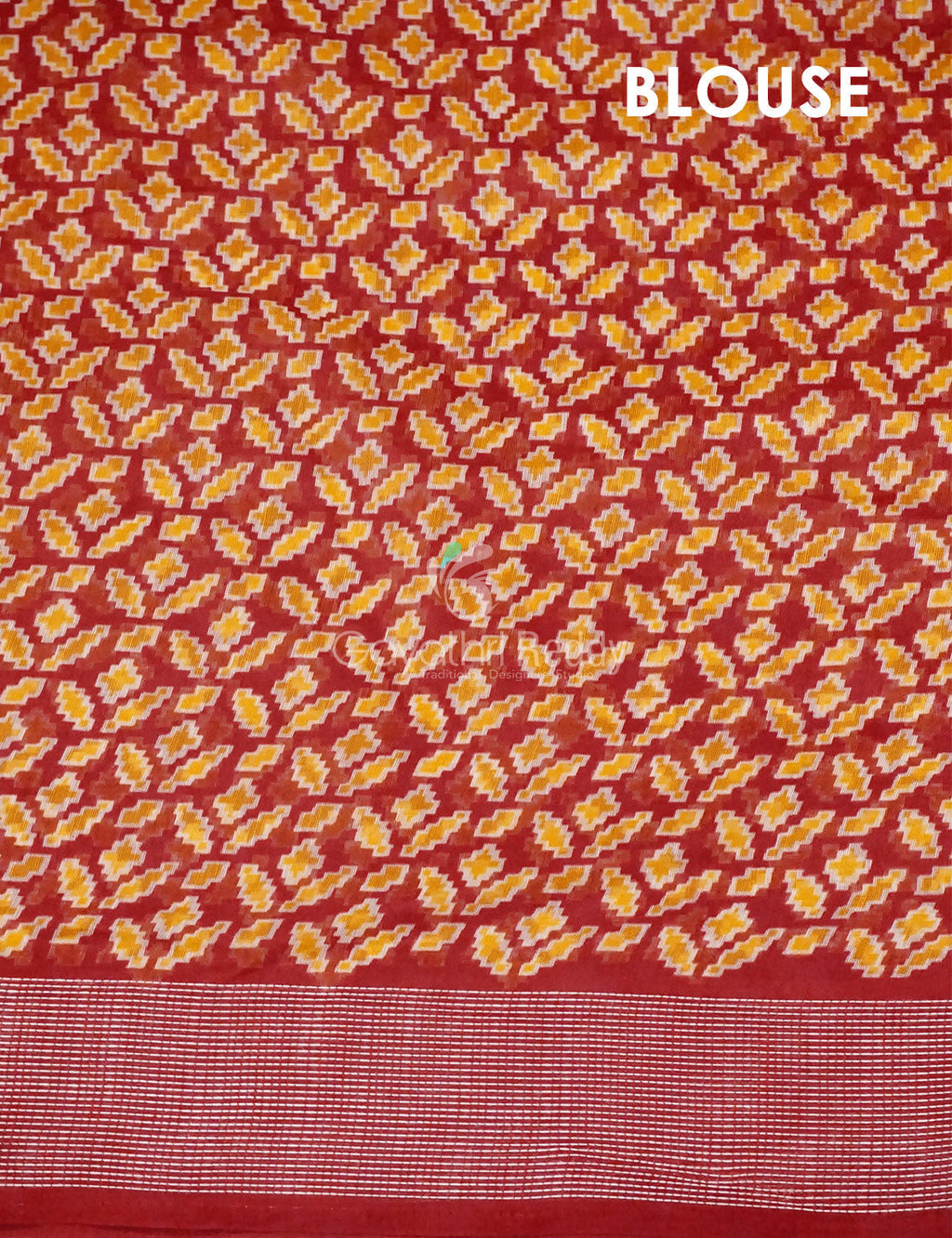Combo of Parrot Green and Red Patola Print Semi Chanderi Saree By Gayathri Reddy Designer Studio
