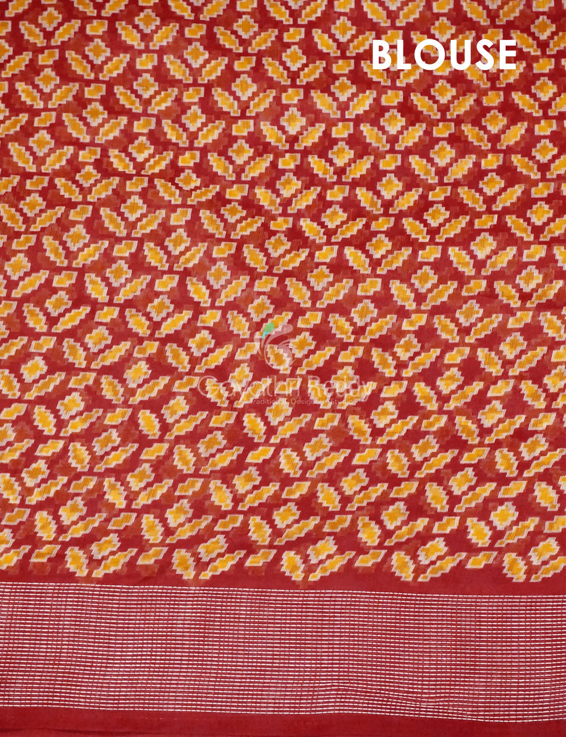 Combo of Parrot Green and Red Patola Print Semi Chanderi Saree By Gayathri Reddy Designer Studio