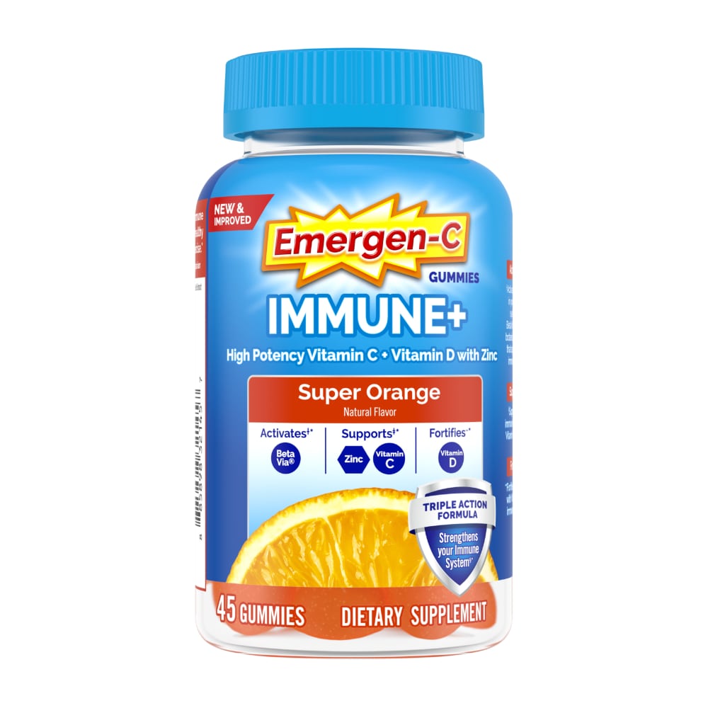 Emergen-C® Immune+ Triple Action – Super Orange Gummies