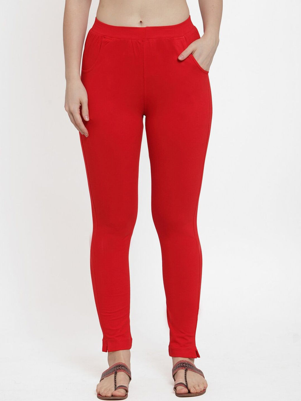TAG 7 Women Pack Of 2 Solid Straight-Fit Ankle-Length Leggings