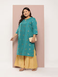 Sztori Plus Size Ethnic Motifs Printed Straight Kurta