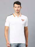 Fancode Sunrisers Hyderabad IPL Printed Polo Collar Cotton Sports T-shirt