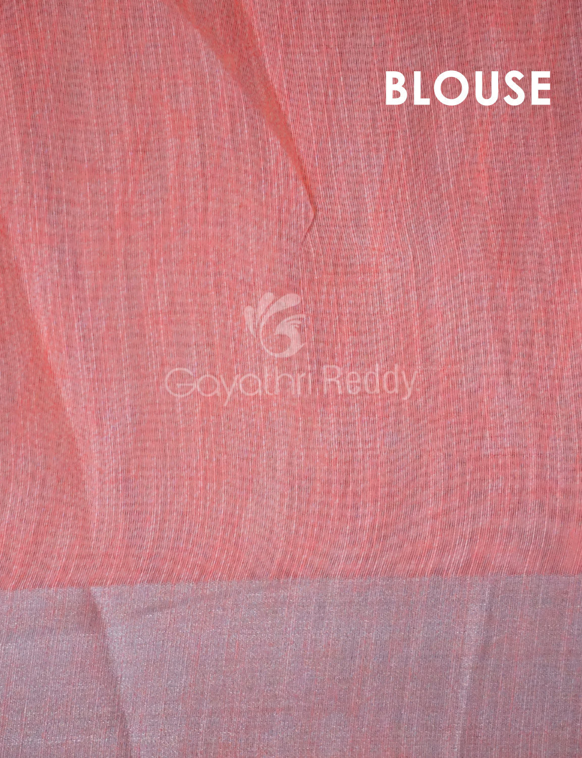 Pastel Peach Colour Floral Design Semi Chanderi Saree By Gayathri Reddy Designer Studio