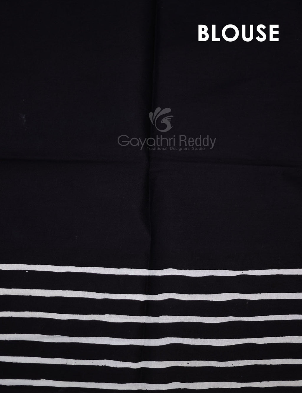 Cream And Black Colour Combo With Waves Print Pure Mulmul Cotton Saree By Gayathri Reddy Designer Studio