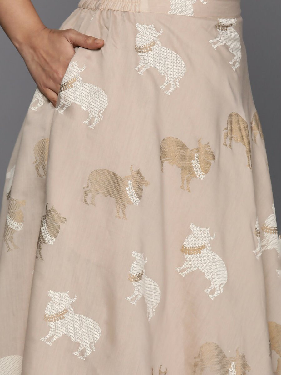 Ahalyaa Women's Traditional Wear Co-ords - Tan