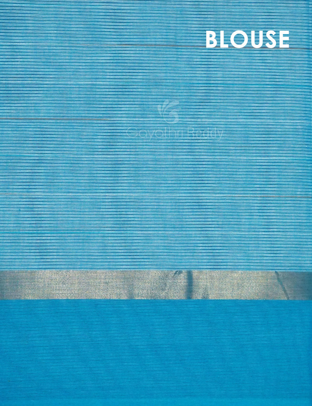 Dual Shade of Milk White And Sky Blue Pure Mangalgiri Cotton By Gayathri Reddy Designer Studio
