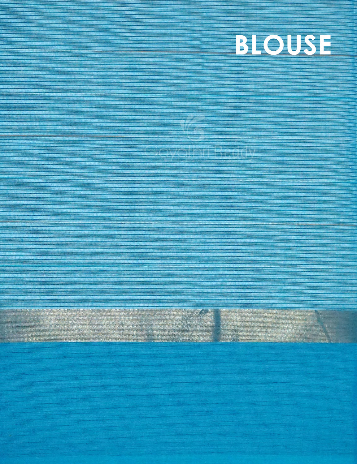 Dual Shade of Milk White And Sky Blue Pure Mangalgiri Cotton By Gayathri Reddy Designer Studio