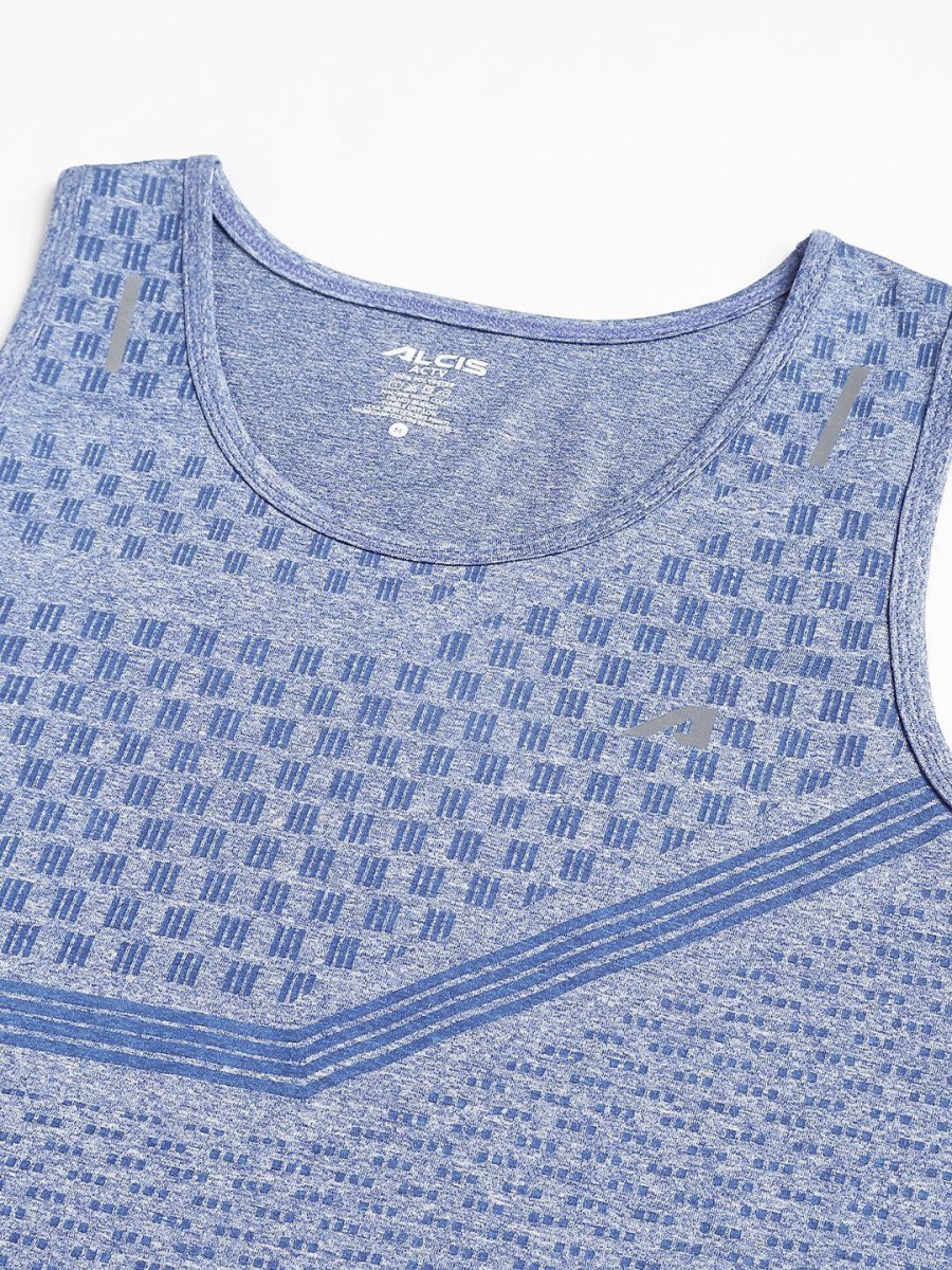 Alcis Men Heather Anti-Static Slim-Fit Distance Running Singlet