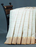 Dual Shade of Milk White And Light Brown Pure Mangalgiri Cotton By Gayathri Reddy Designer Studio