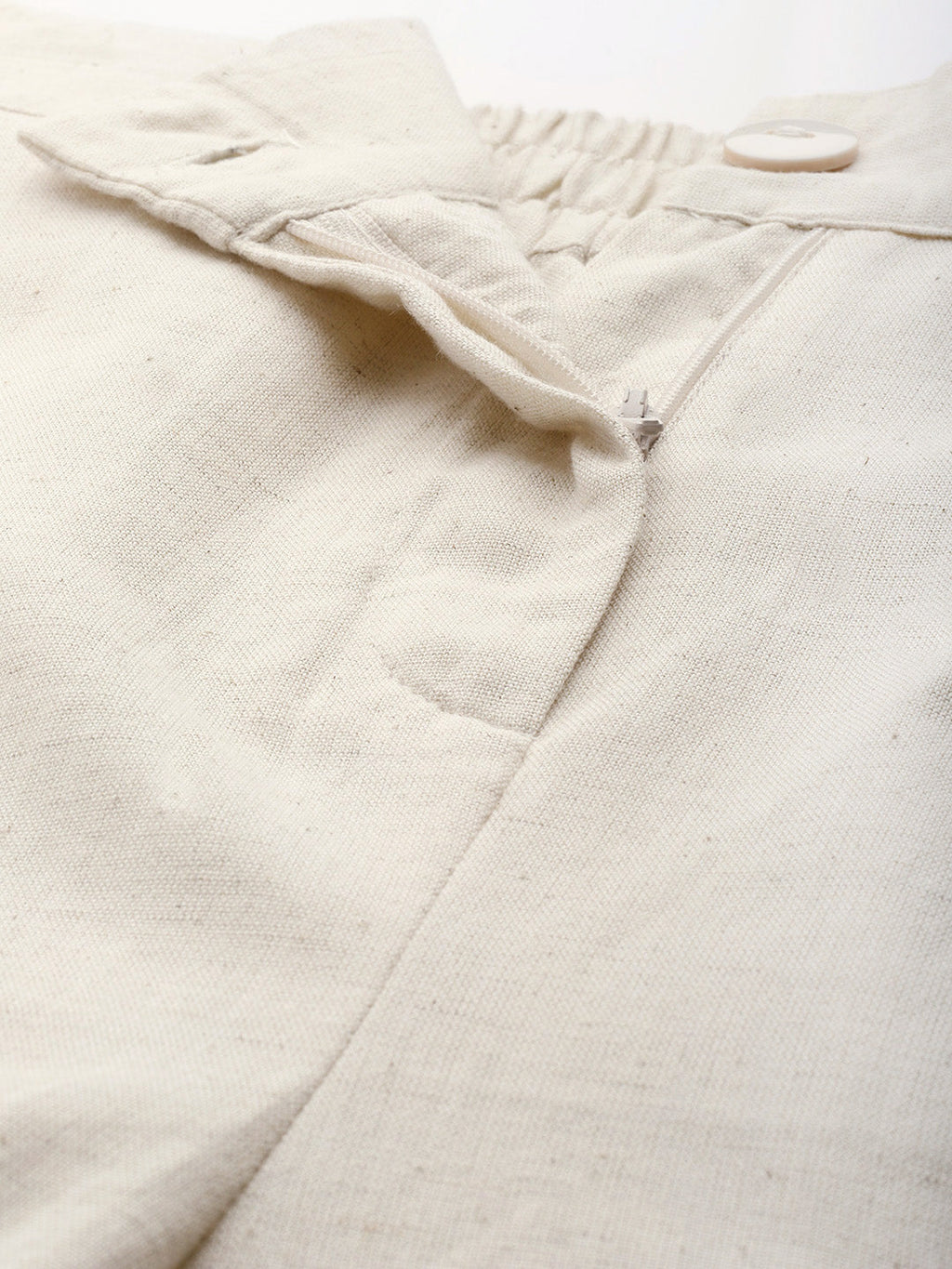 Juniper Women Natural Cotton Flex Solid Wide Leg Palazzo