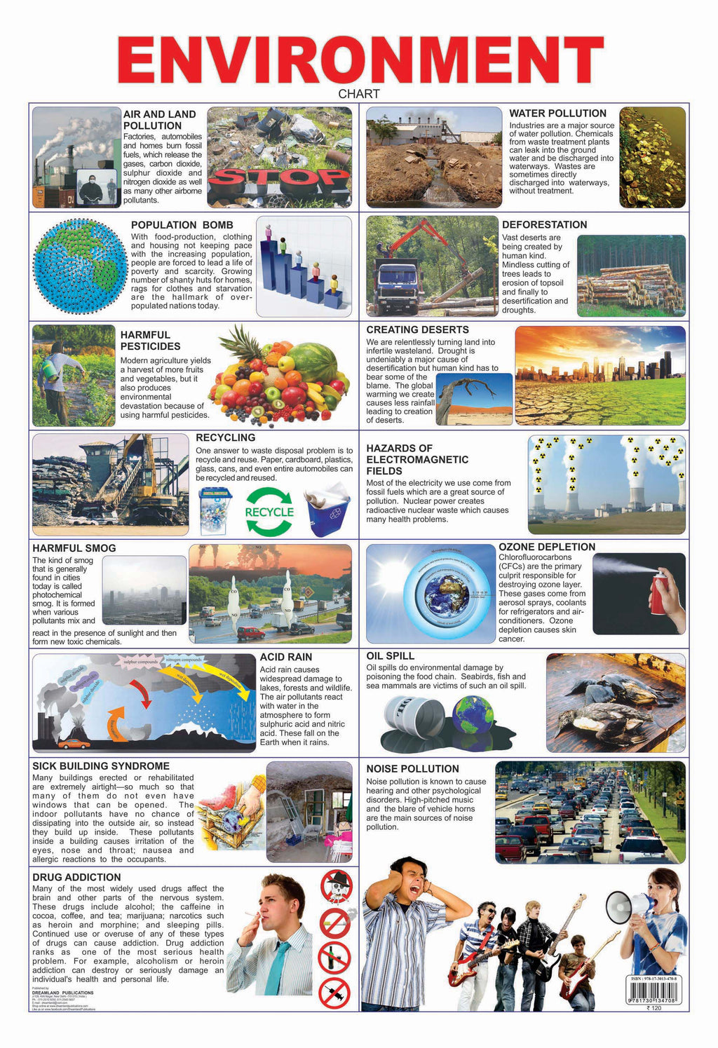Dreamland Publications Educational Chart for Kids - Environment