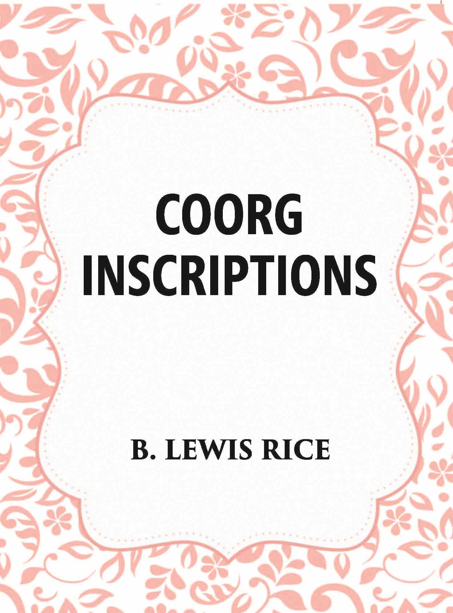 Coorg Inscriptions - Gyan Books