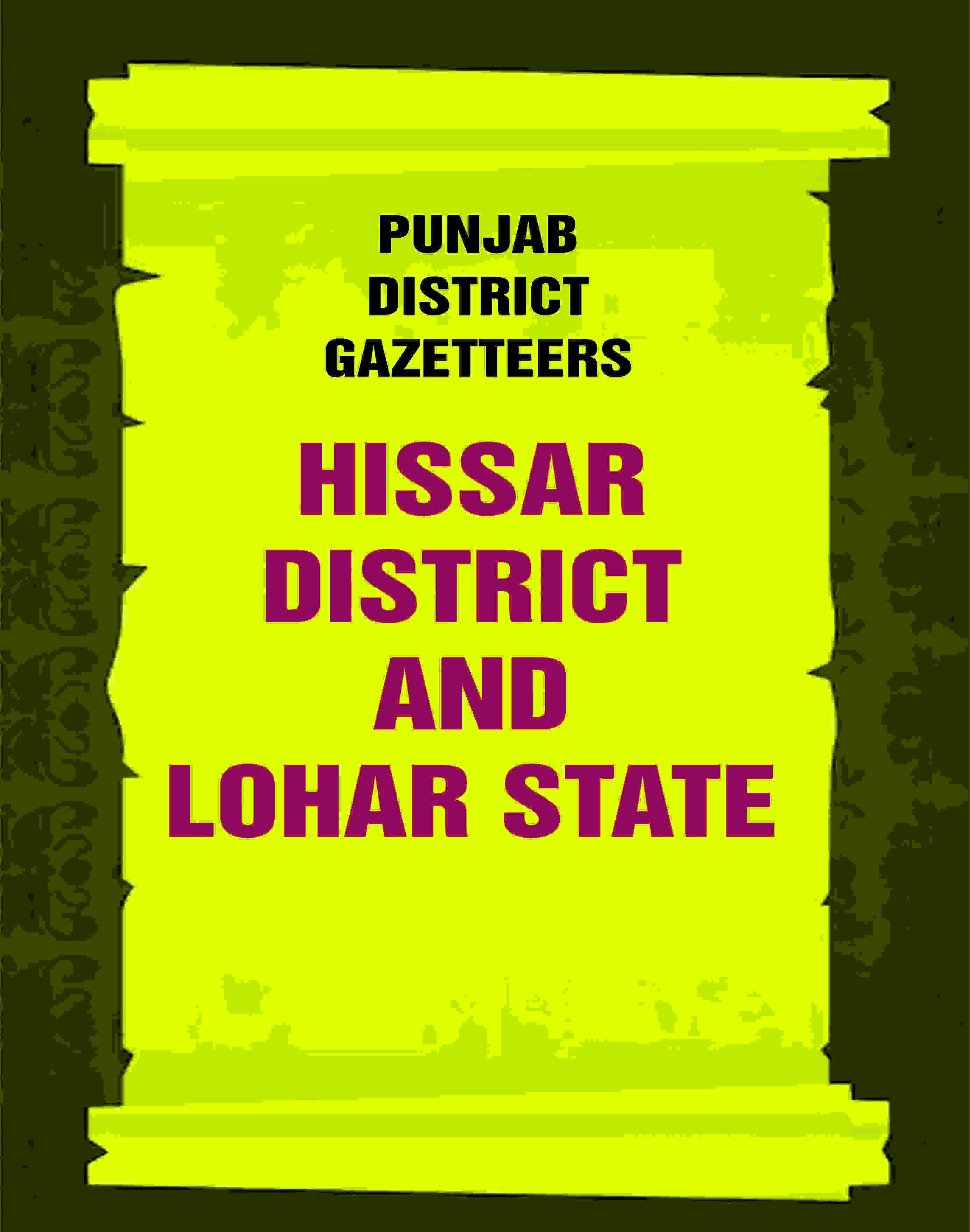 Punjab District Gazetteers: Hissar district and Lohar State 11th - Gyan Books