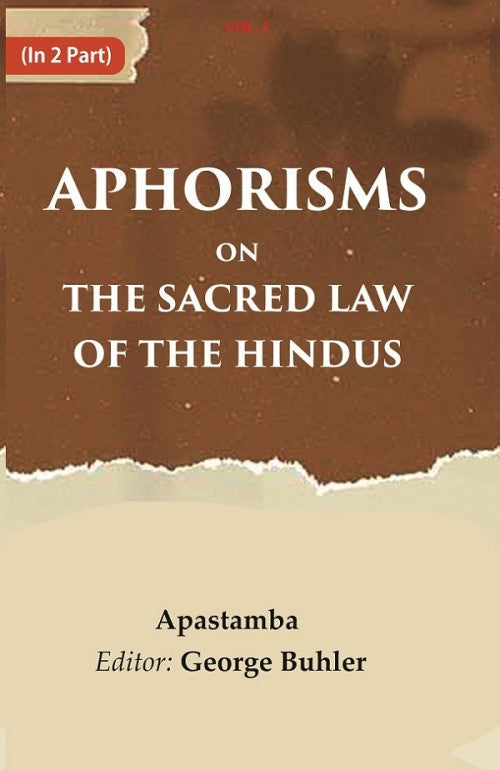 Aphorisms on the Sacred Law of the Hindus 2nd - Gyan Books
