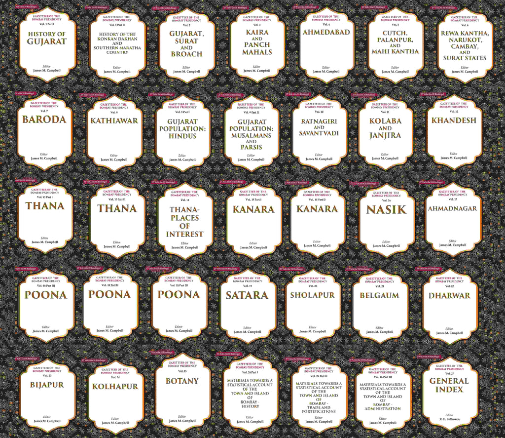 Gazetteer Of The Bombay Presidency 27 Vols. Set in 35 Binding - Gyan Books