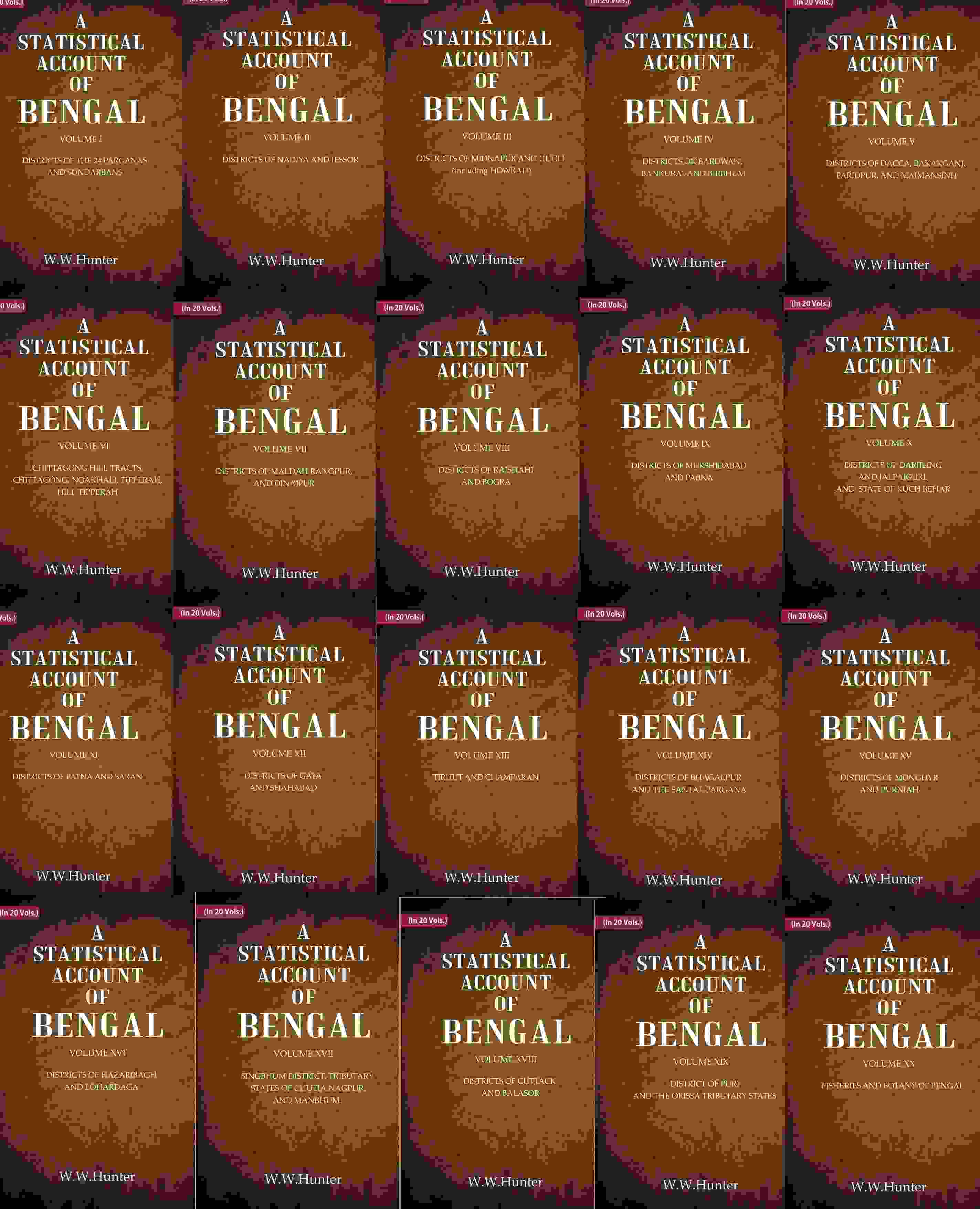 A Statistical Account of Bengal 20 Vols. Set - Gyan Books